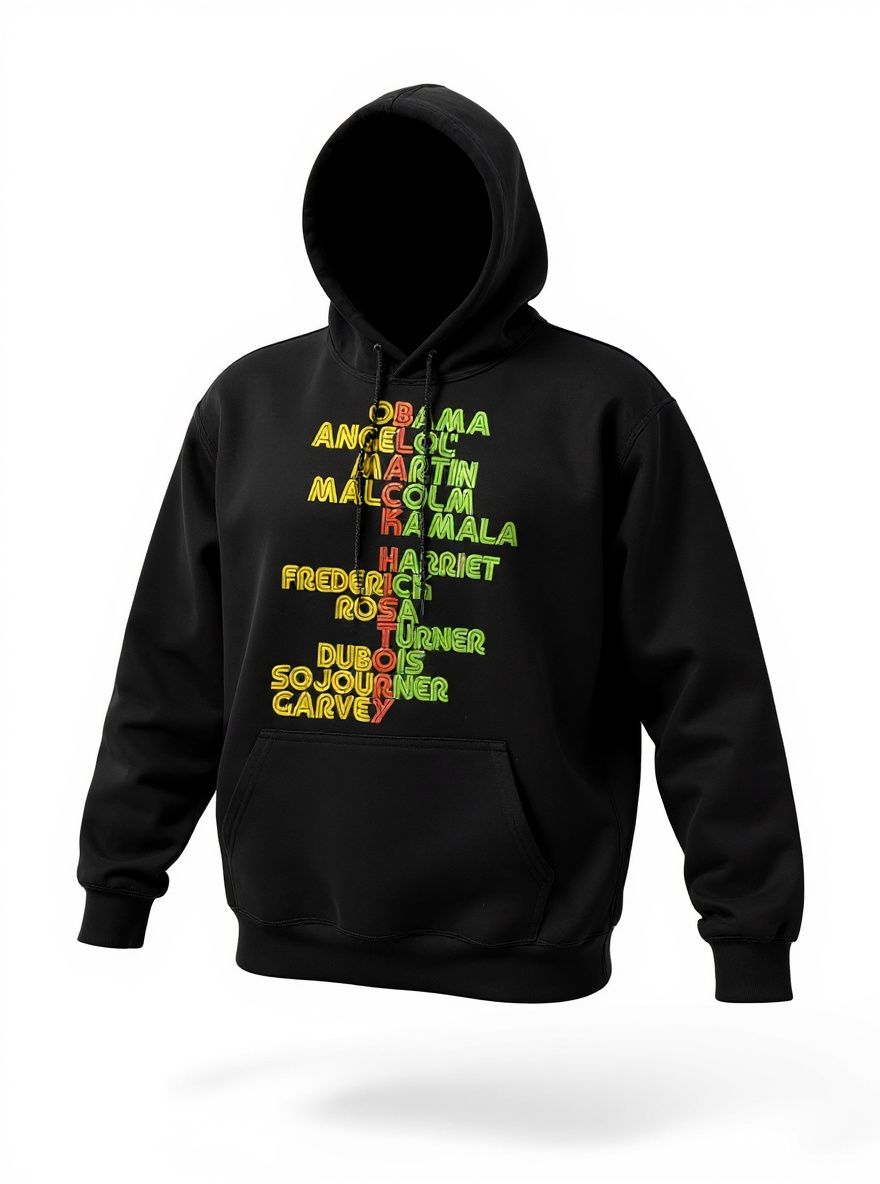 Black history grid hoodie