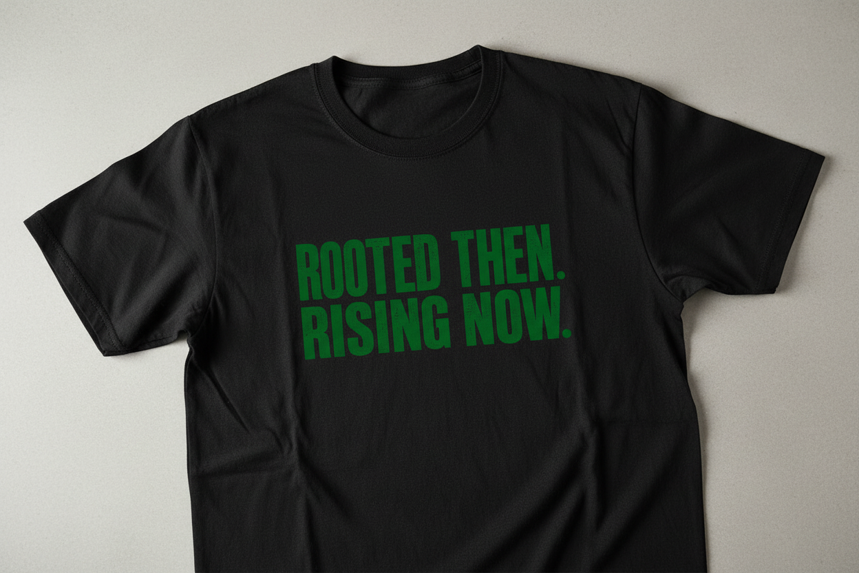 Rooted Then tee