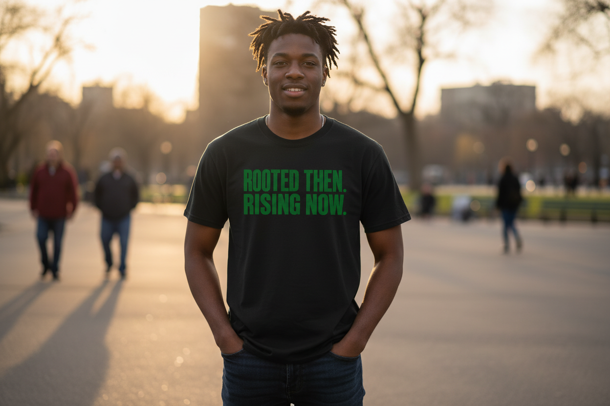 Rooted Then tee