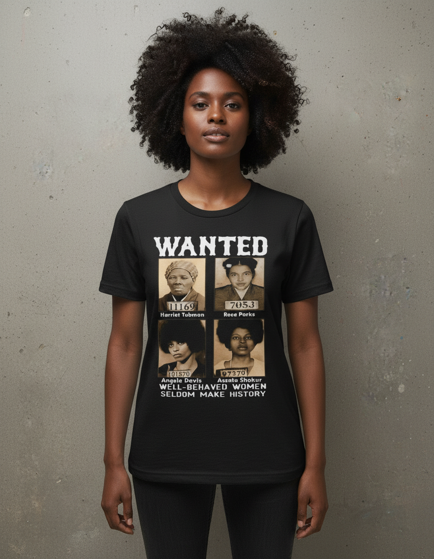 Wanted poster t-shirt