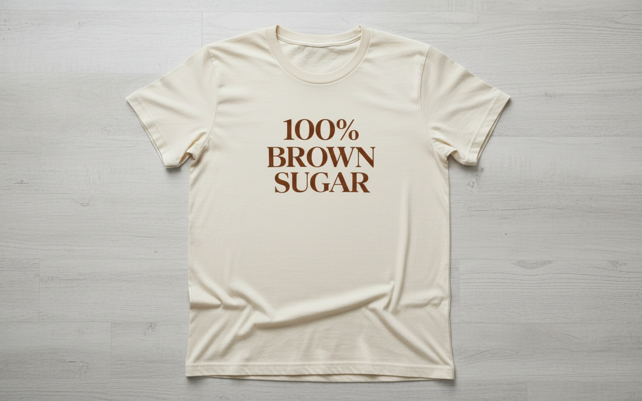 100% Brown Sugar Short sleeve tee