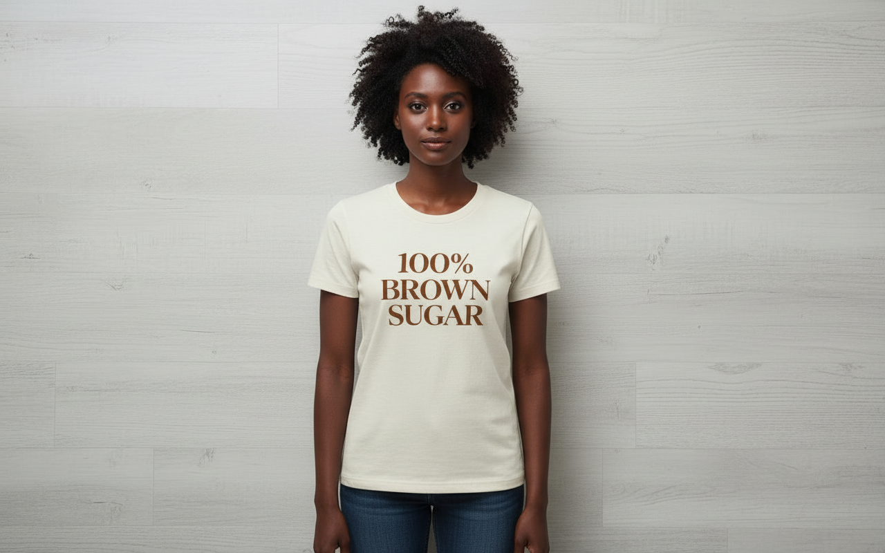 100% Brown Sugar Short sleeve tee