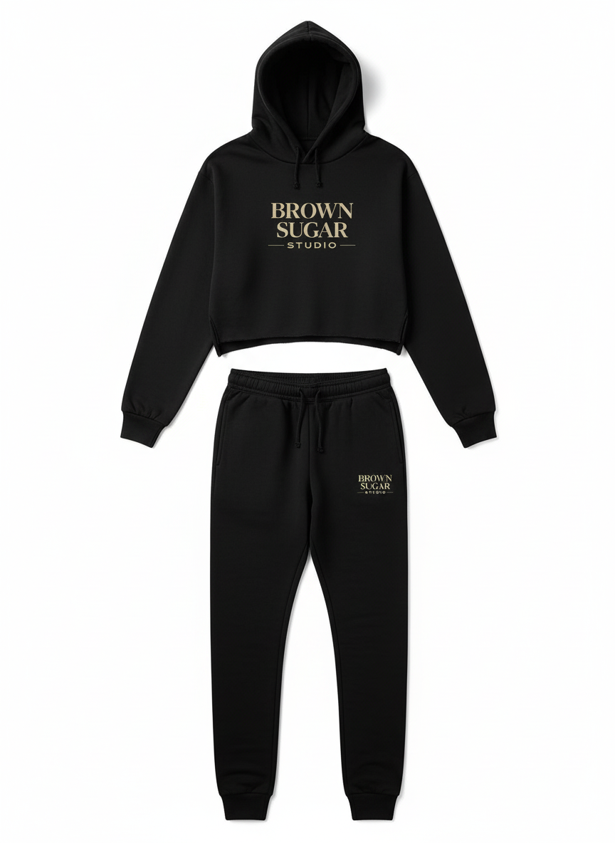 Brown Sugar Studio Cropped Hoodie & Pants